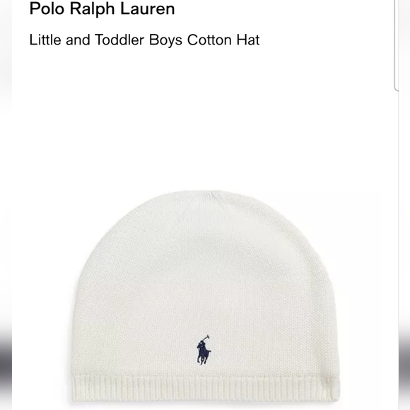 Ralph Lauren Other - NWT Kid's Ralph Lauren Polo Ivory Knit Cap